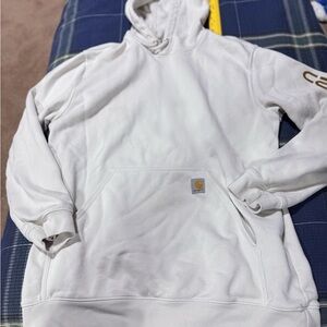 Carhartt Men's White Hoodie Sweatshirt